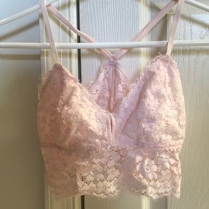 aerie baby pink bralette